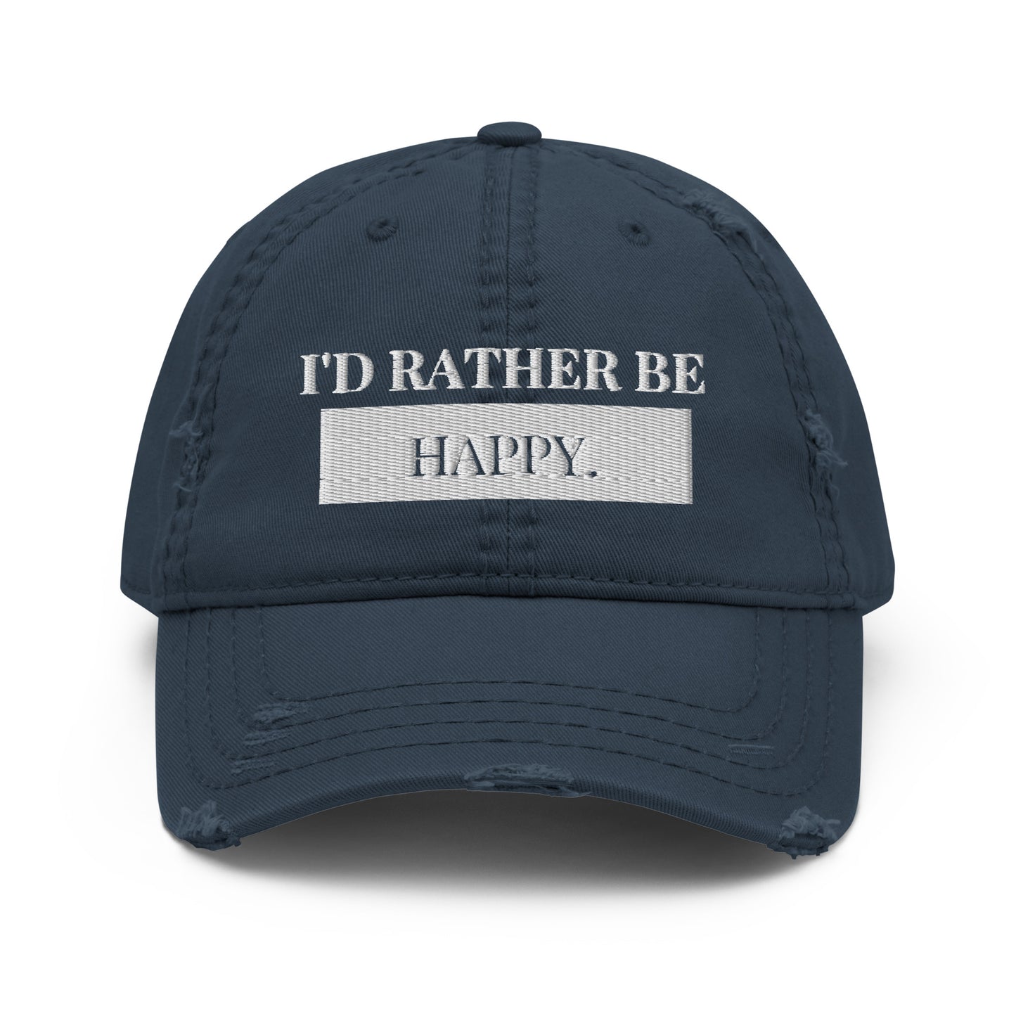 Happy Distressed Hat